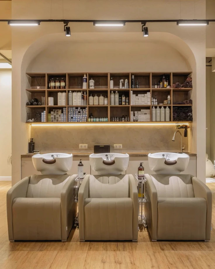 Wash & nail bar — Maletti salon furniture
